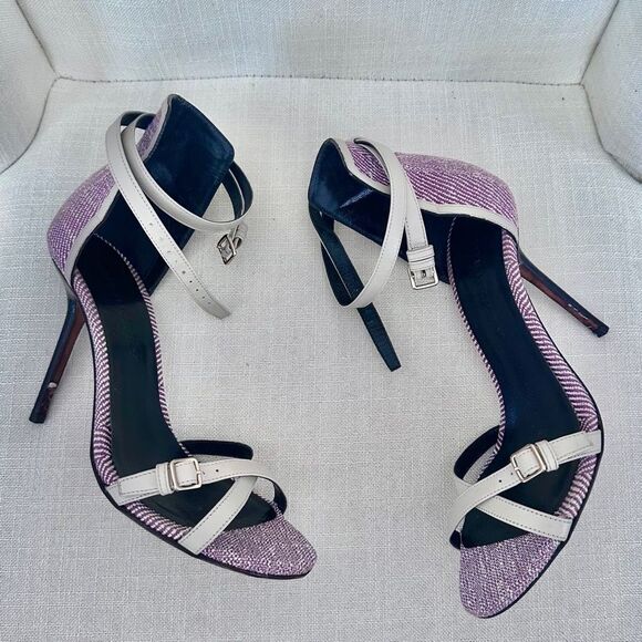 Burberry Astor White Norrice Sandals Shoes Size 37 7